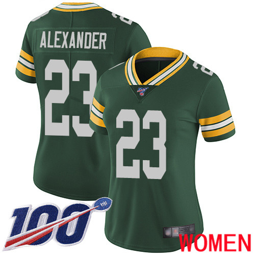 Green Bay Packers Limited Green Women 23 Alexander Jaire Home Jersey Nike NFL 100th Season Vapor Untouchable